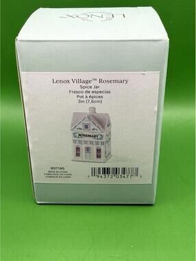 Lenox Spice Village ROSEMARY Spice Jar Mini Porcelain House 2nd Edition 3" New
